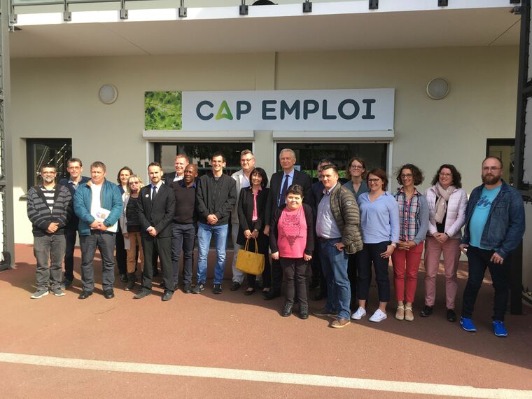 Participants au duoday du cap emploi 14